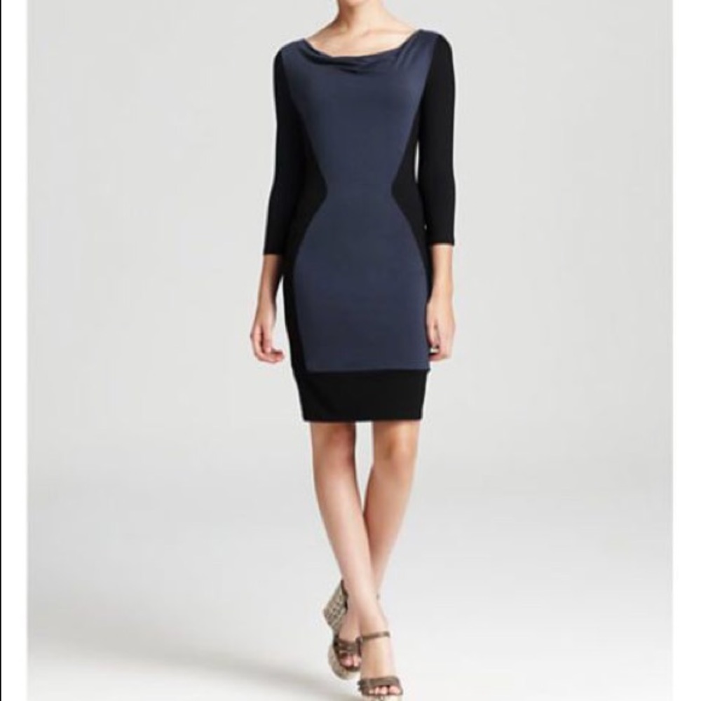 Three Dots Colorblock Knit Dress